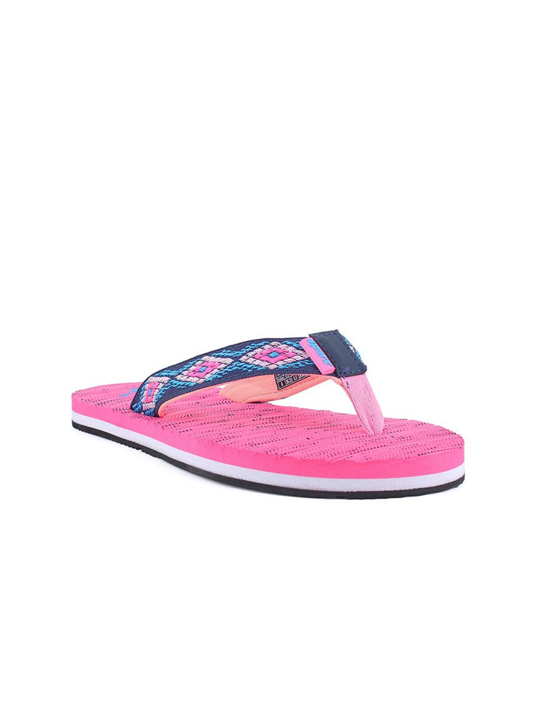 Sparx Women Pink & Blue Thong Flip-Flops Price in India