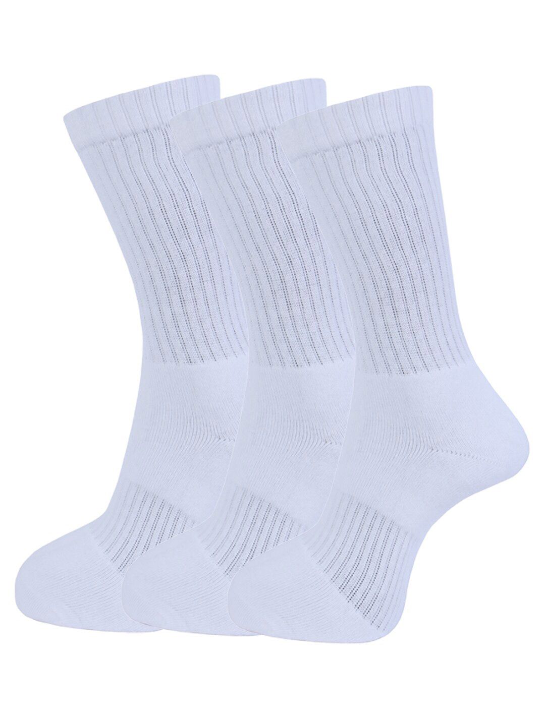 Dollar Socks Men Pack Of 3 White Solid Above Assorted Full Length  Socks