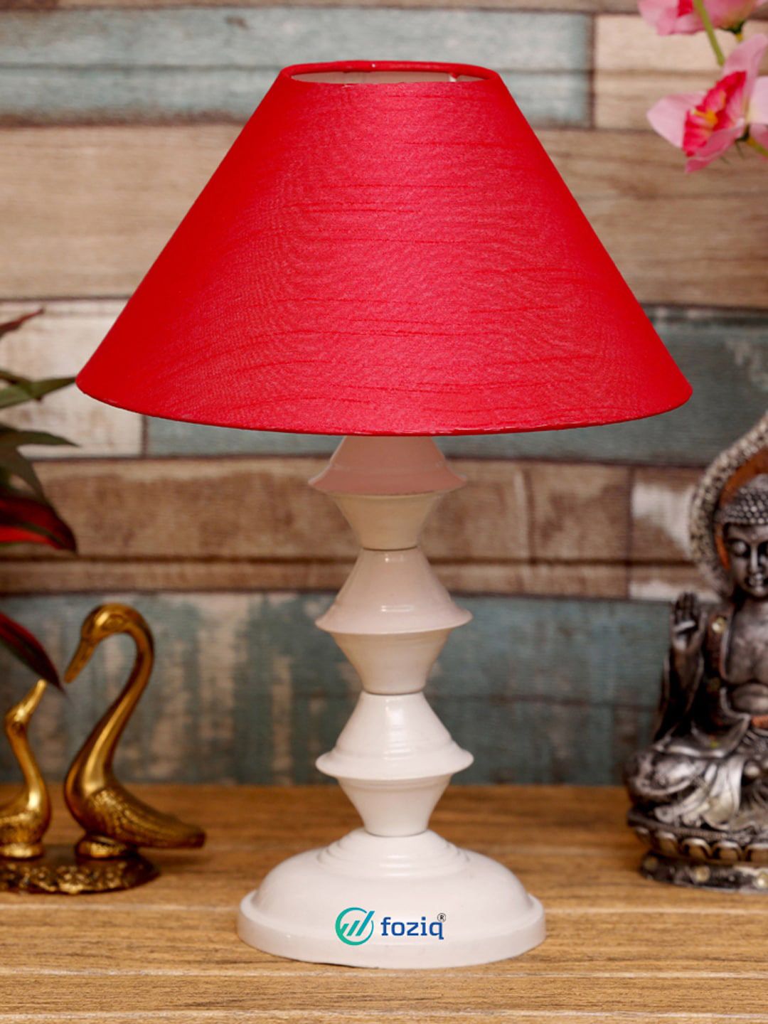 foziq White Solid Contemporary Table Lamps Price in India