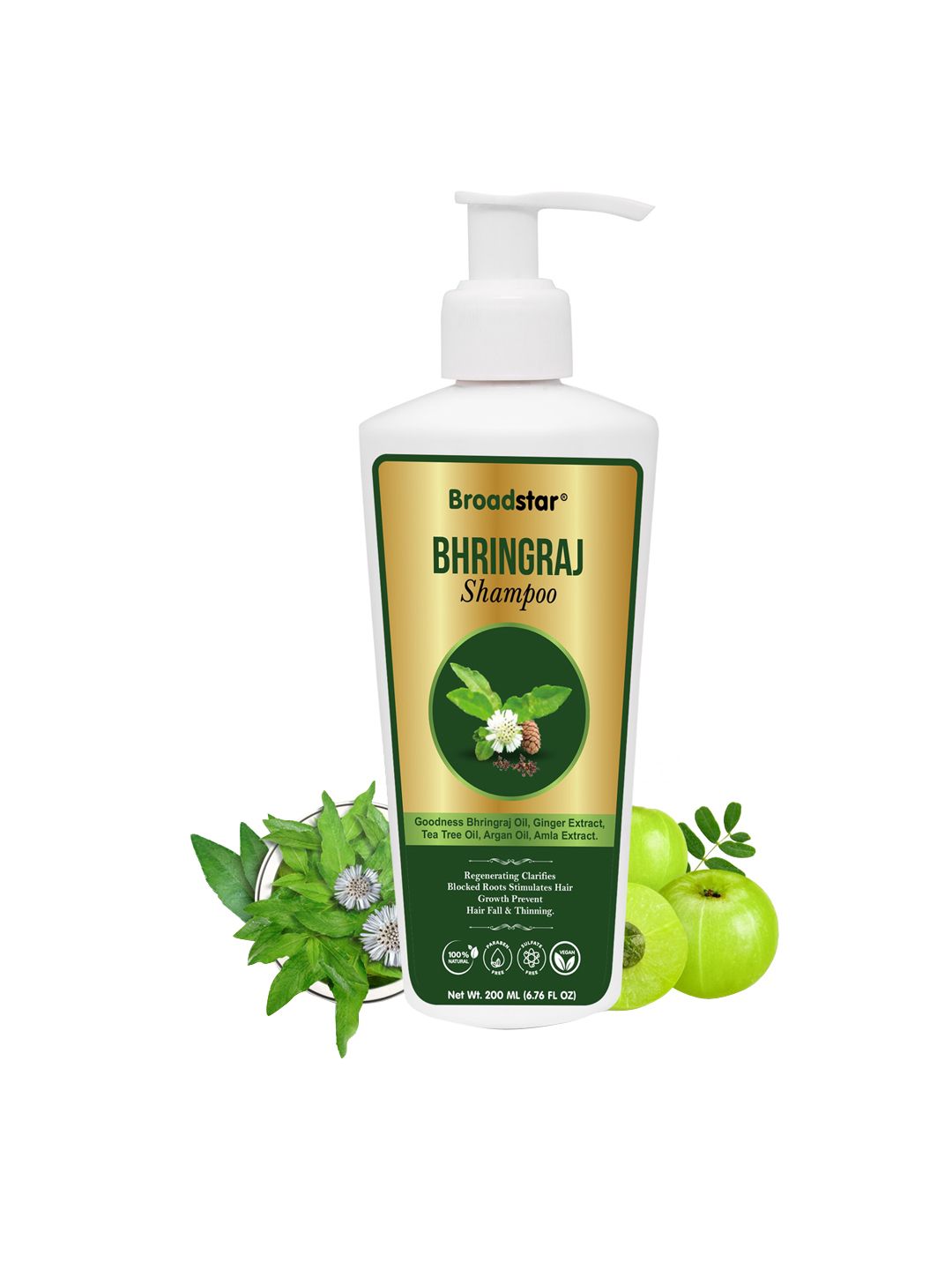 BROADSTAR Bhringraj Shampoo For Hair Growth-200ml Price in India
