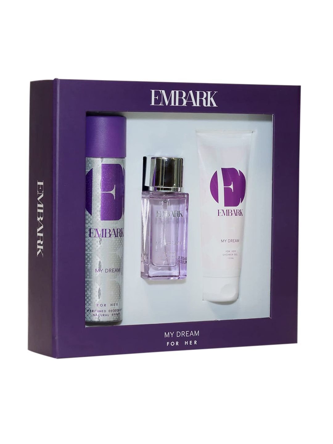 EMBARK Purple Floral Cruelty Free My Dream For Her & Shower Gel Gift Set Price in India