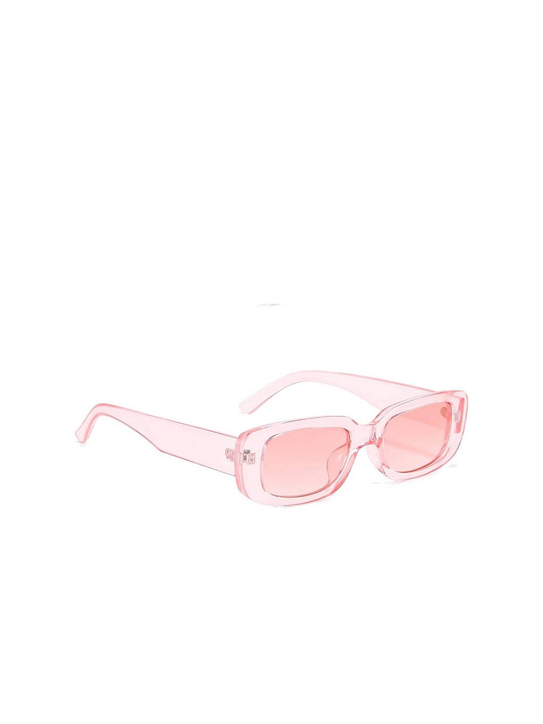 Awestuffs Women Pink Lens & Pink Rectangle Sunglasses with UV Protected Lens RFPSASIM0622 Price in India