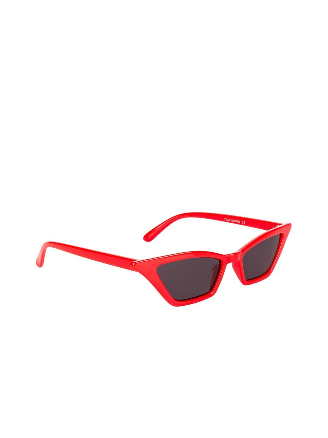 Awestuffs Women Black Lens & Red Cateye Sunglasses with UV Protected Lens Price in India