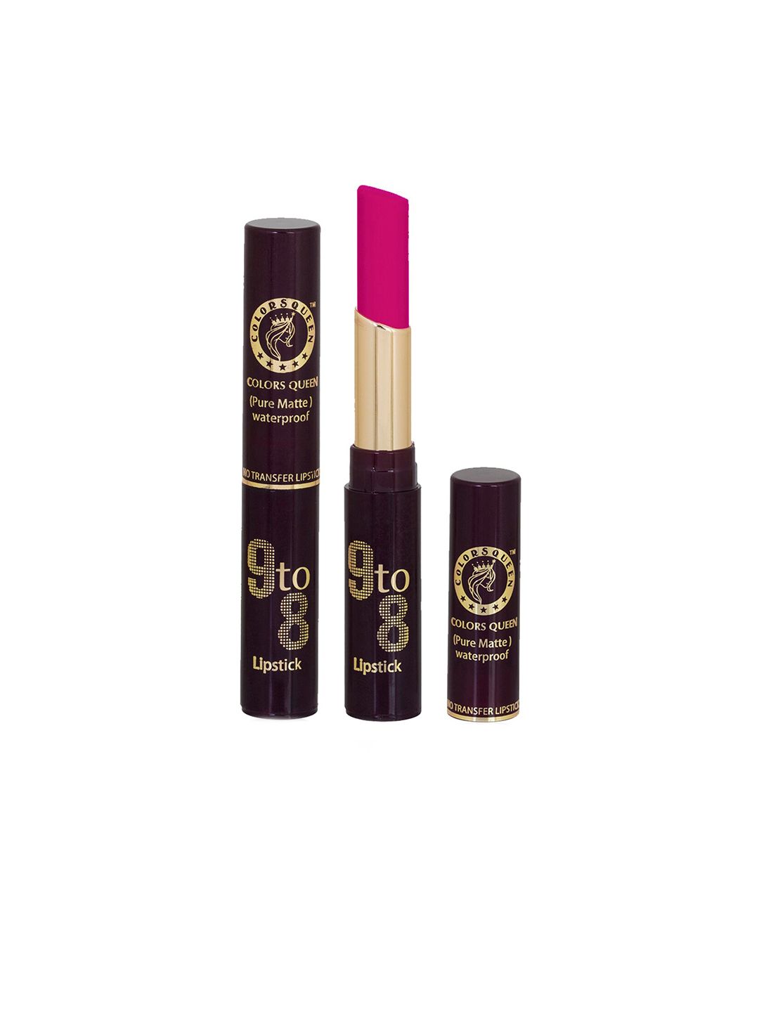 Colors Queen 9 to 8 Pure Matte Non Transfer Magenta Matte Lipstick 4g Price in India