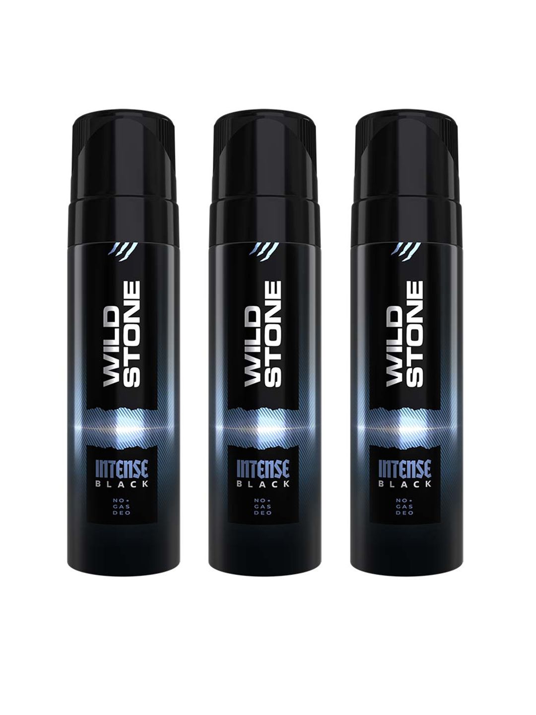 Wild stone Men Set of 3 Long Lasting No Gas Intense Black Body Deodorant - 150 ml Each