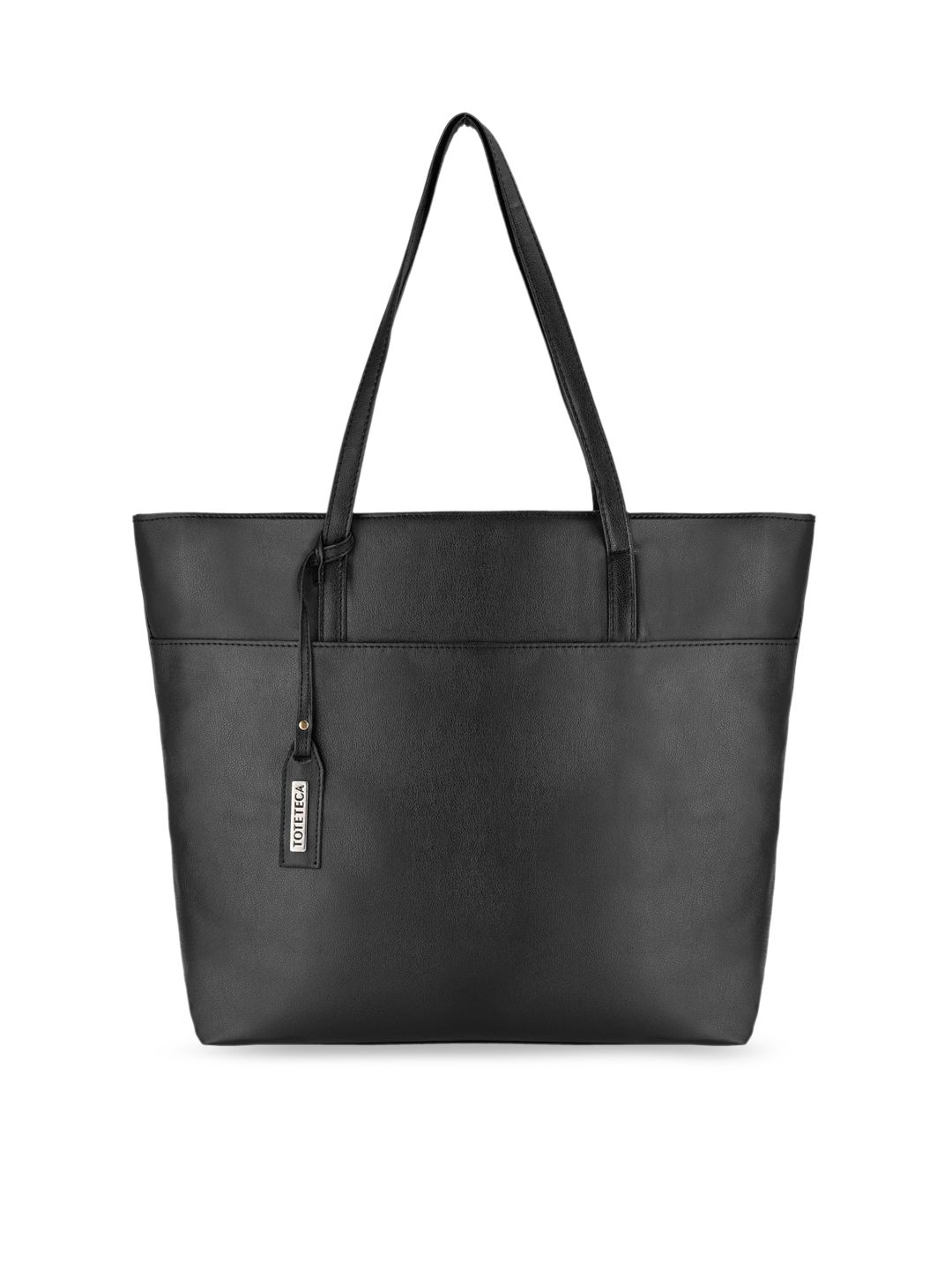 Toteteca Black PU Shopper Tote Bag with Tasselled Price in India