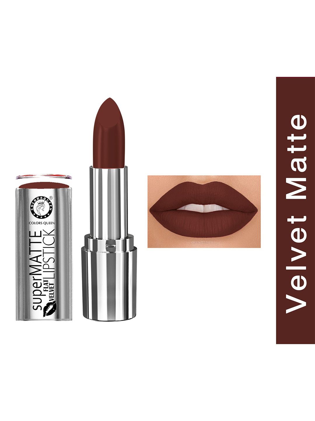 Colors Queen Colors Queen Super Matte Flat Velvet Lipstick - Maroon 7 g Price in India