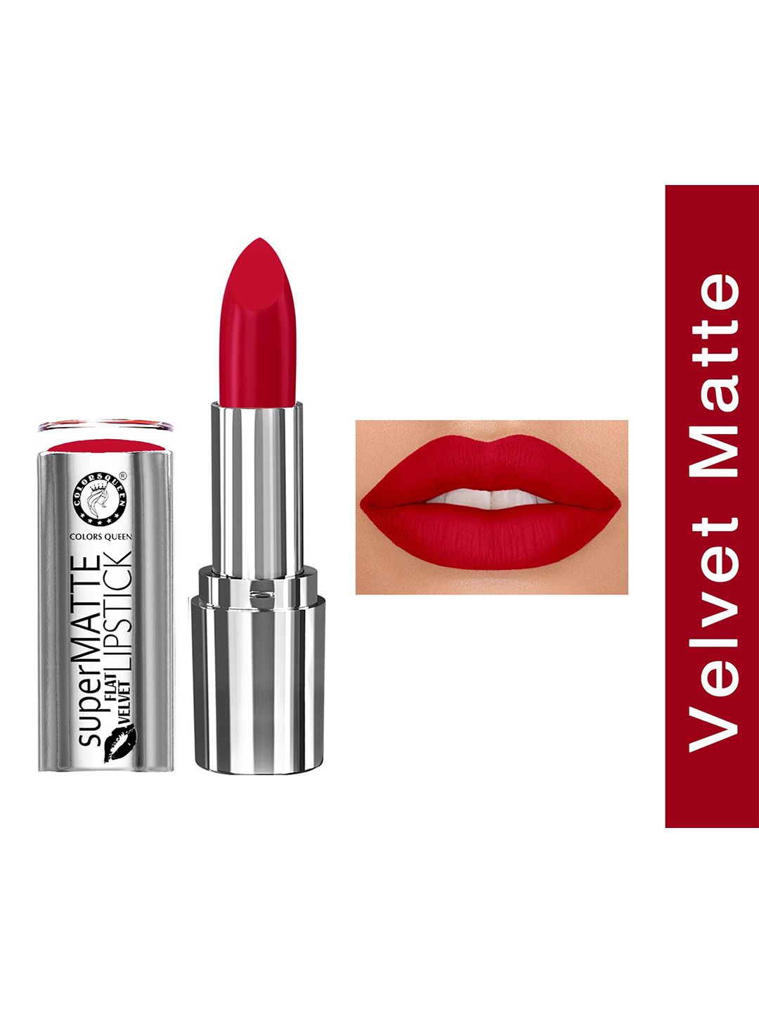 Colors Queen Super Matte Flat Velvet Lipstick - Royal Maroon - 7 g Price in India