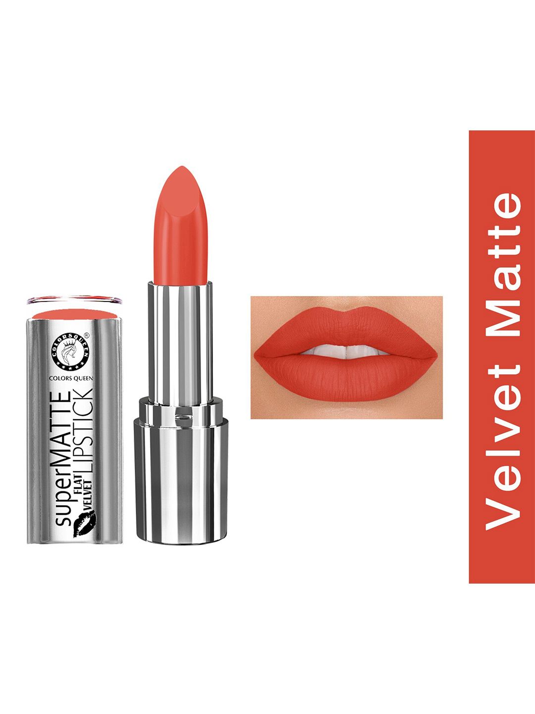 Colors Queen Super Matte Flat Velvet Lipstick - Salmon - 7 g Price in India