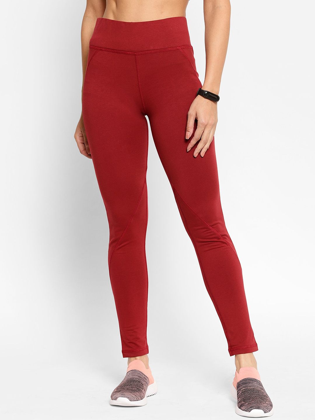 Sapper Women Red Solid Tights Price in India