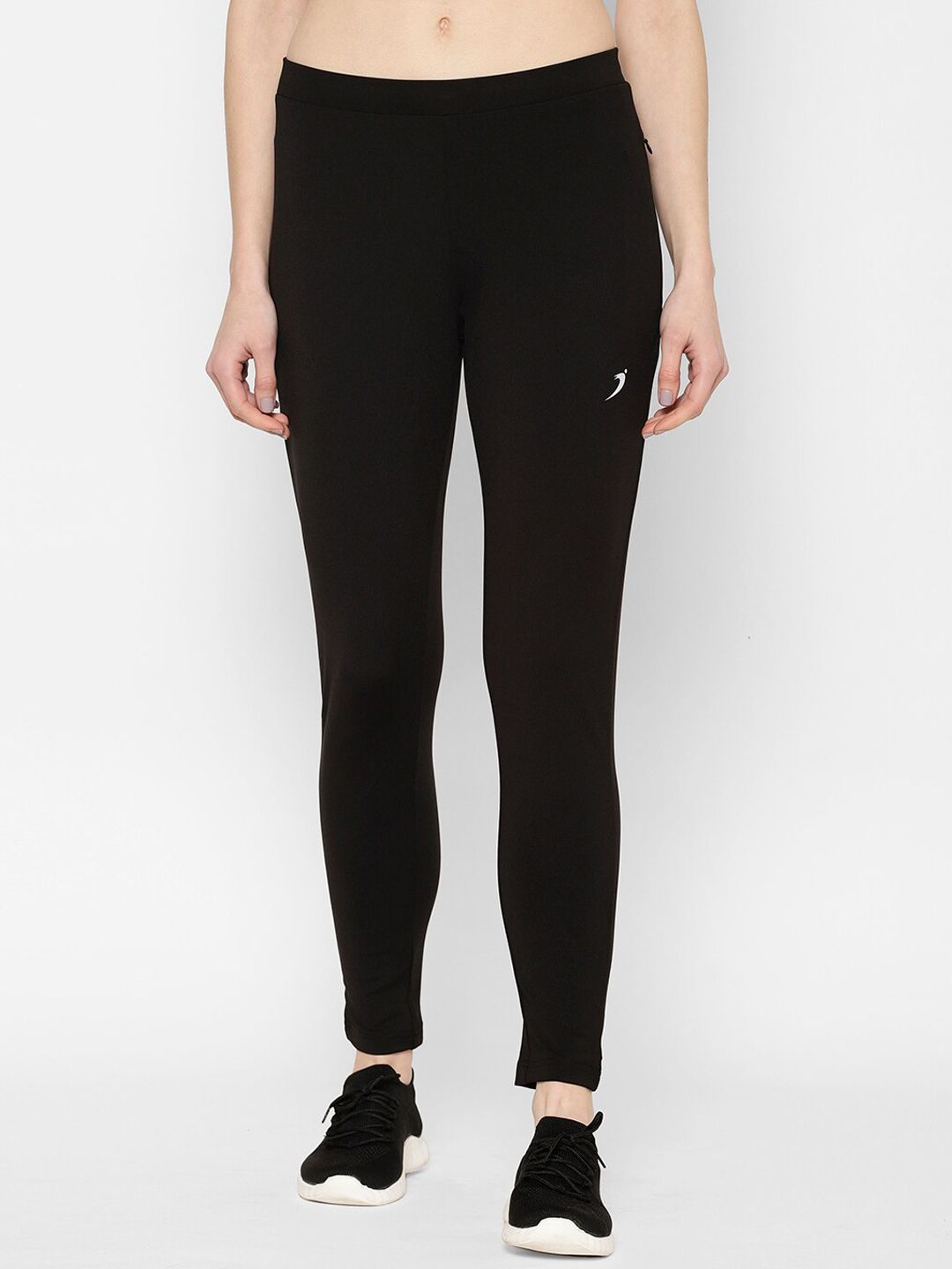 SAPPER Women Black Slim-Fit Sports Track Pant Price in India