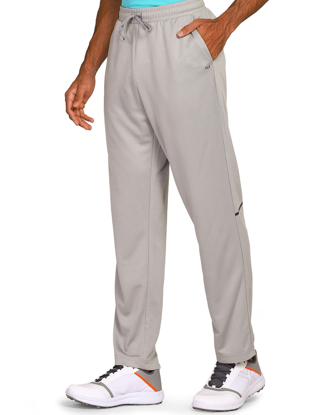 Buy Decathlon Men Grey Solid Straight-Fit Cricket Track Pants