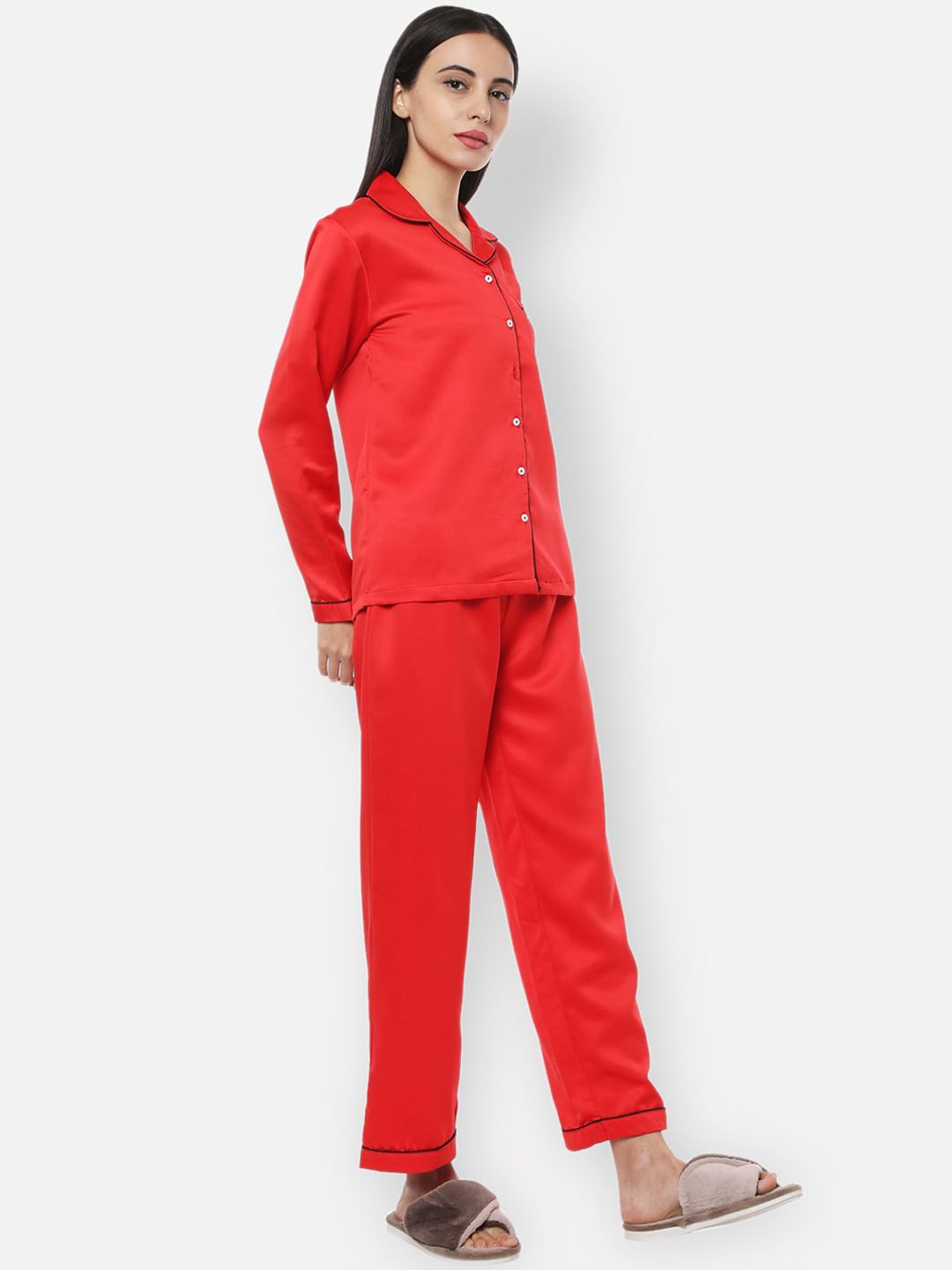 Ashtag Women Red Night suit Price in India