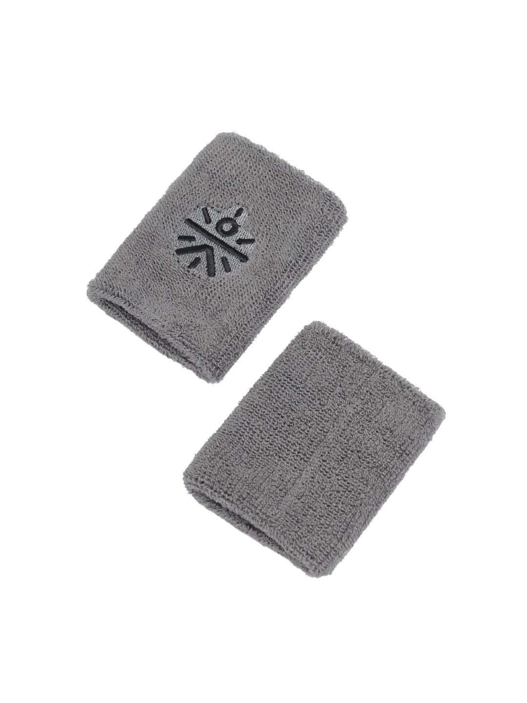 Cultsport Set Of 2 Grey Brand Logo Wristbands Price in India