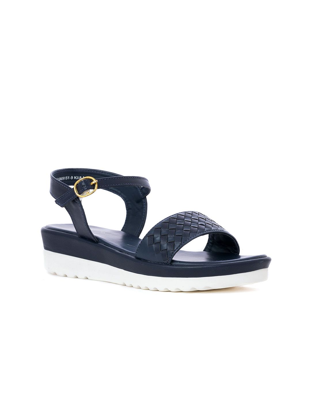 Khadims Navy Blue Flatform Sandals Price in India