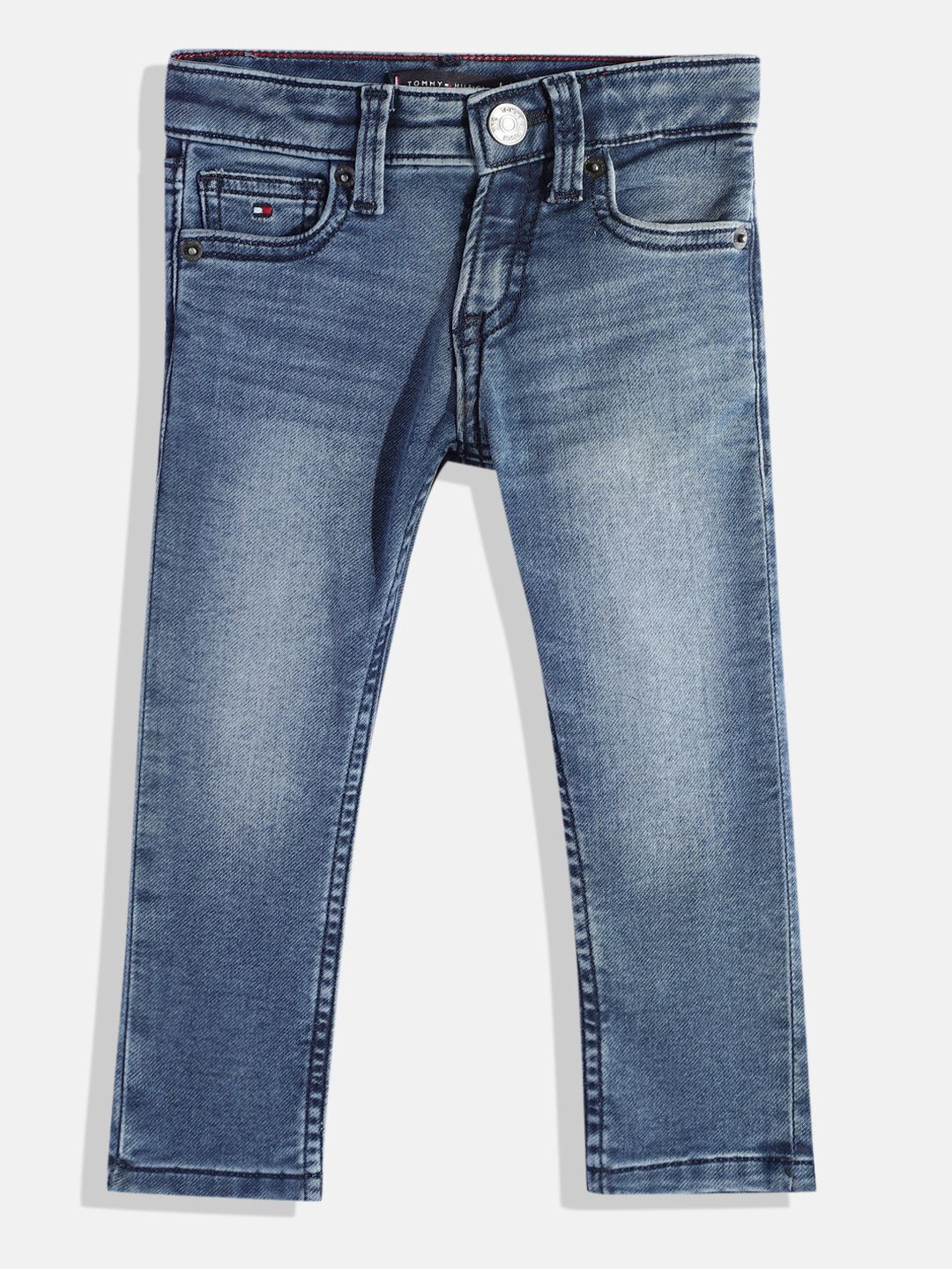 Tommy Hilfiger Boys Slim Fit Heavy Fade Stretchable Jeans