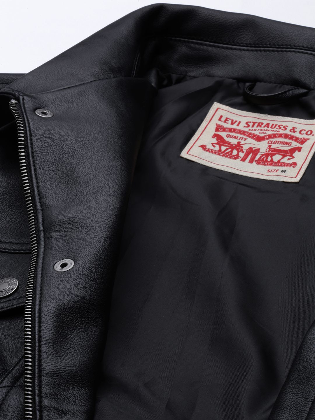Buy Levis Men Solid Leather Jacket - Jackets for Men 18973580 | Myntra
