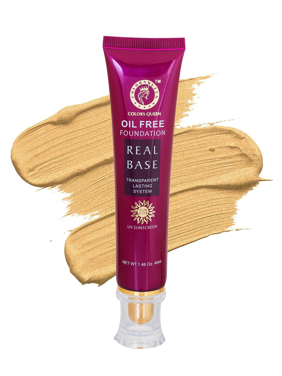 Colors Queen Real Base Oil Free Water Proof Foundation 40ml Price in India