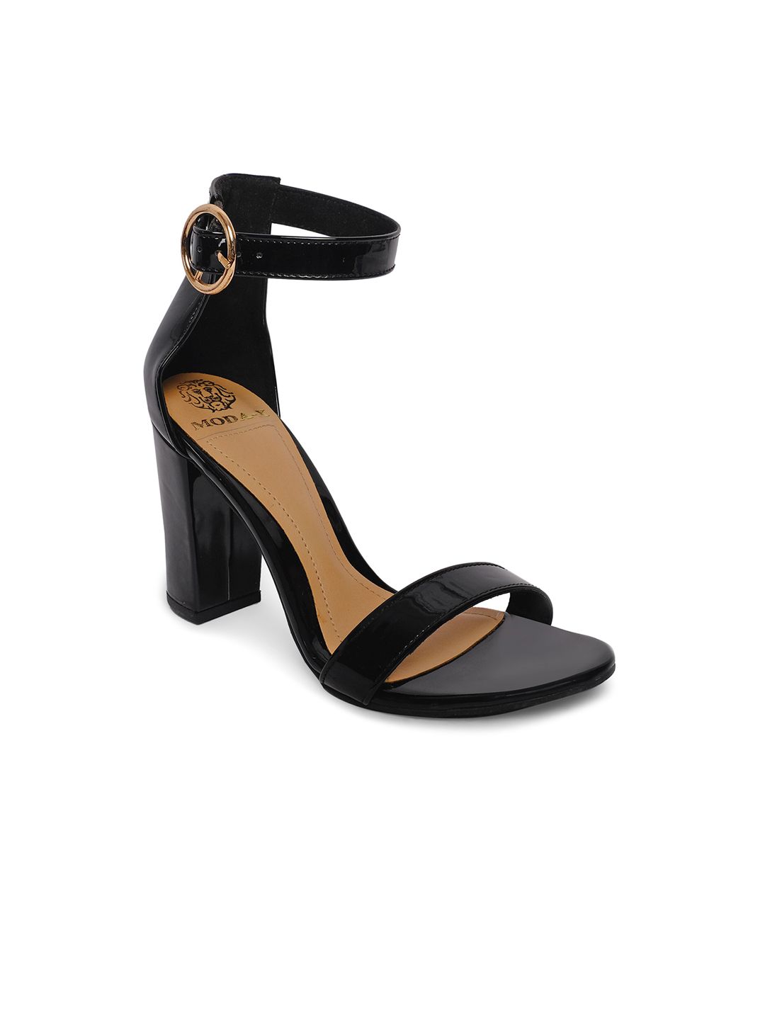 MODA-X Black Block Sandals Price in India