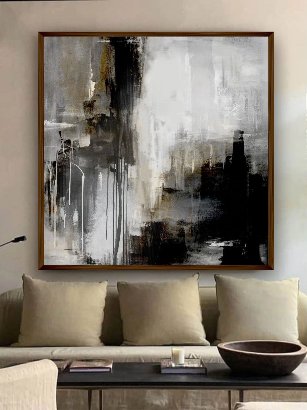 The Art House Black Abstract Wall Art Price in India