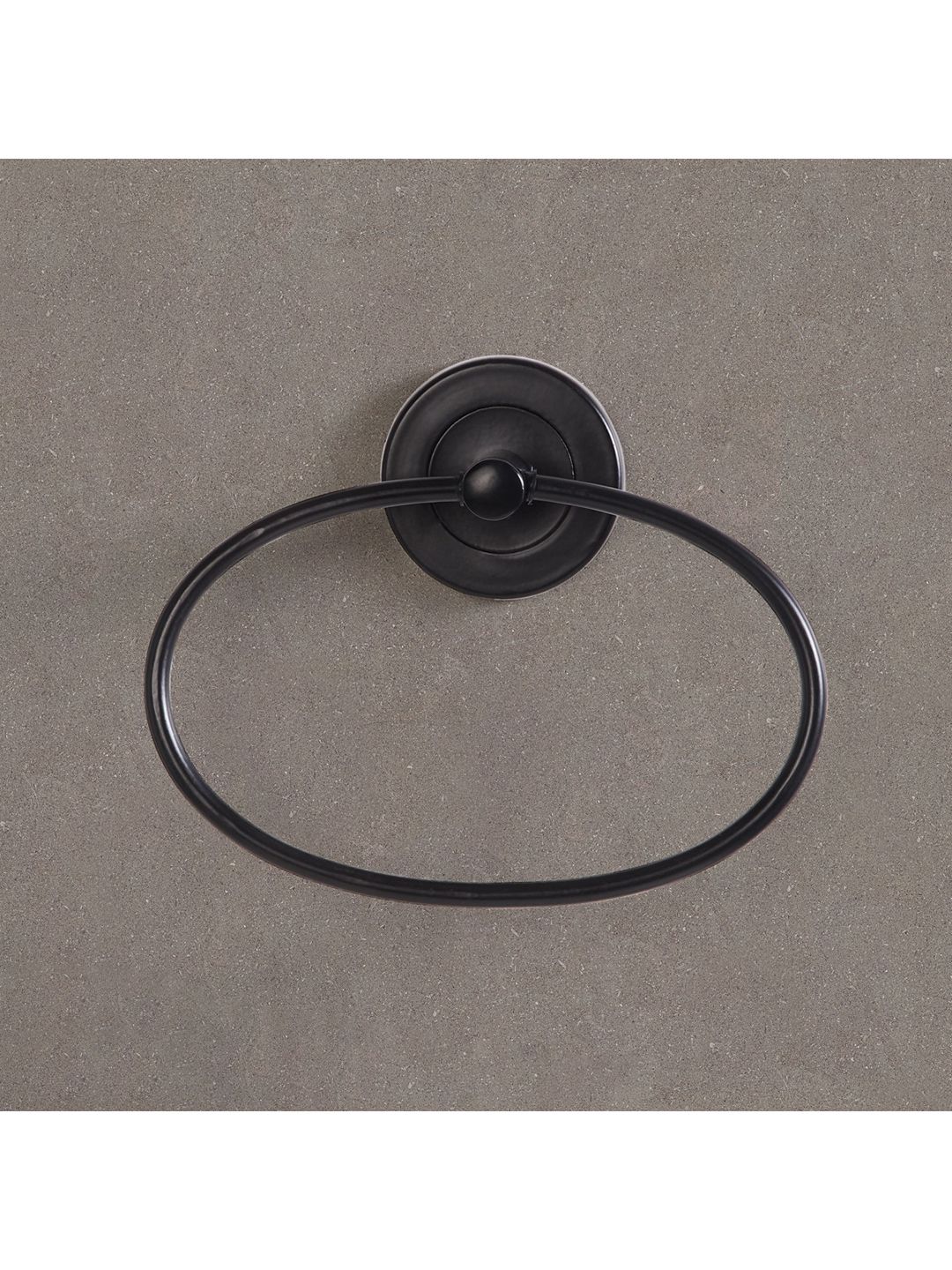 Home Centre Black Orion Roselli Solid Oval Stainless Steel Towel Ring Price in India
