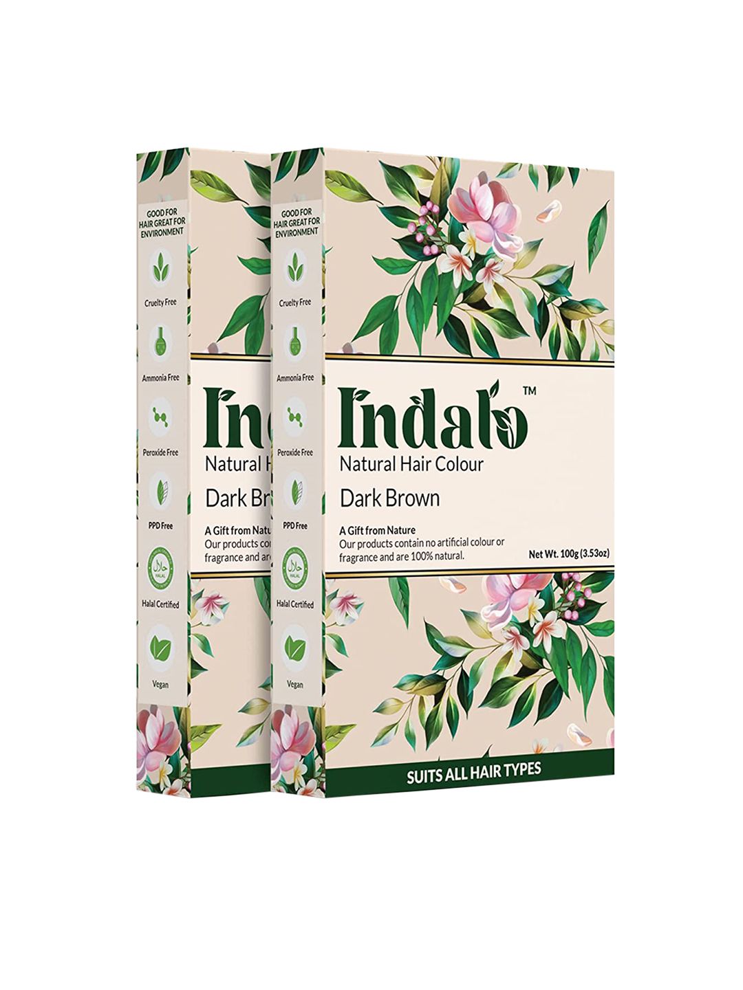 INDALO Brown Natural Hair Colour for Conditioning Hair Growth 200g Price in India