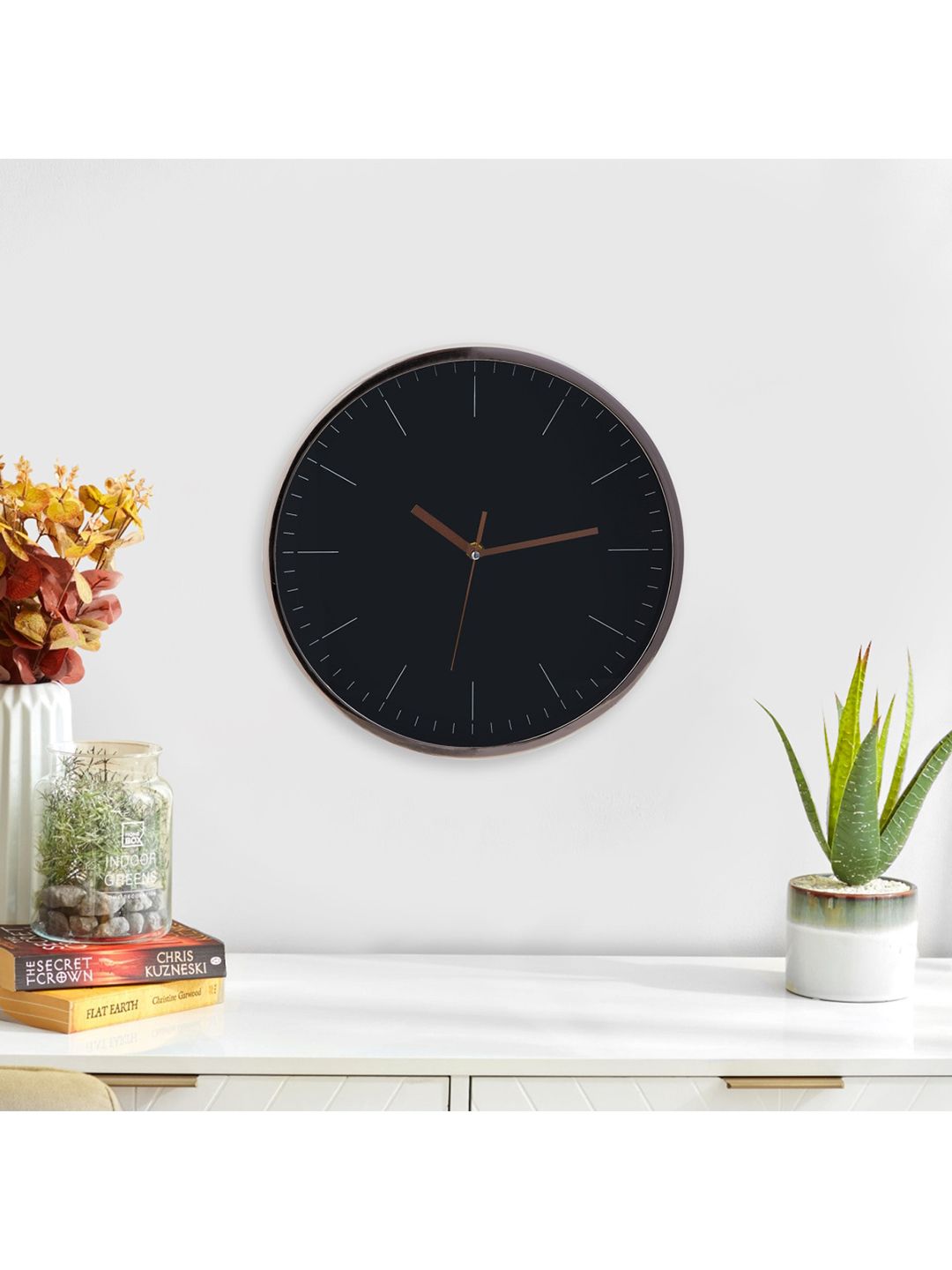 Home Centre Black & Gold-Toned Traditional Wall Clock Price in India