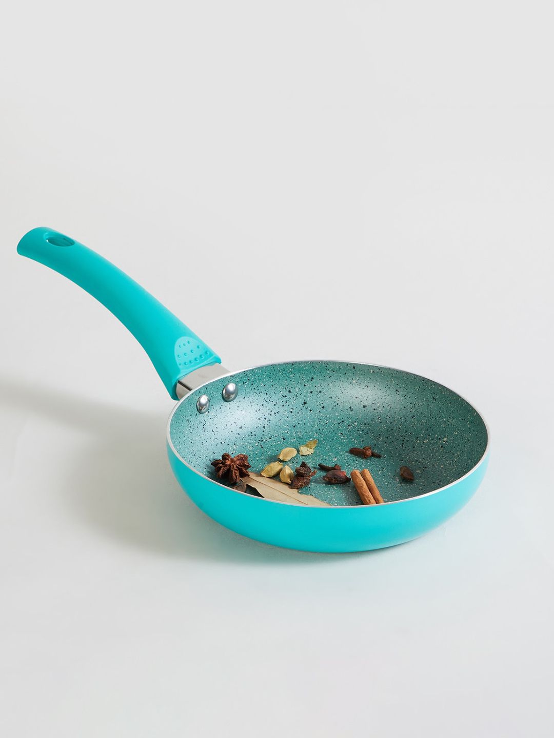 Home Centre Teal Blue Solid Aluminium Frying Pan Price in India