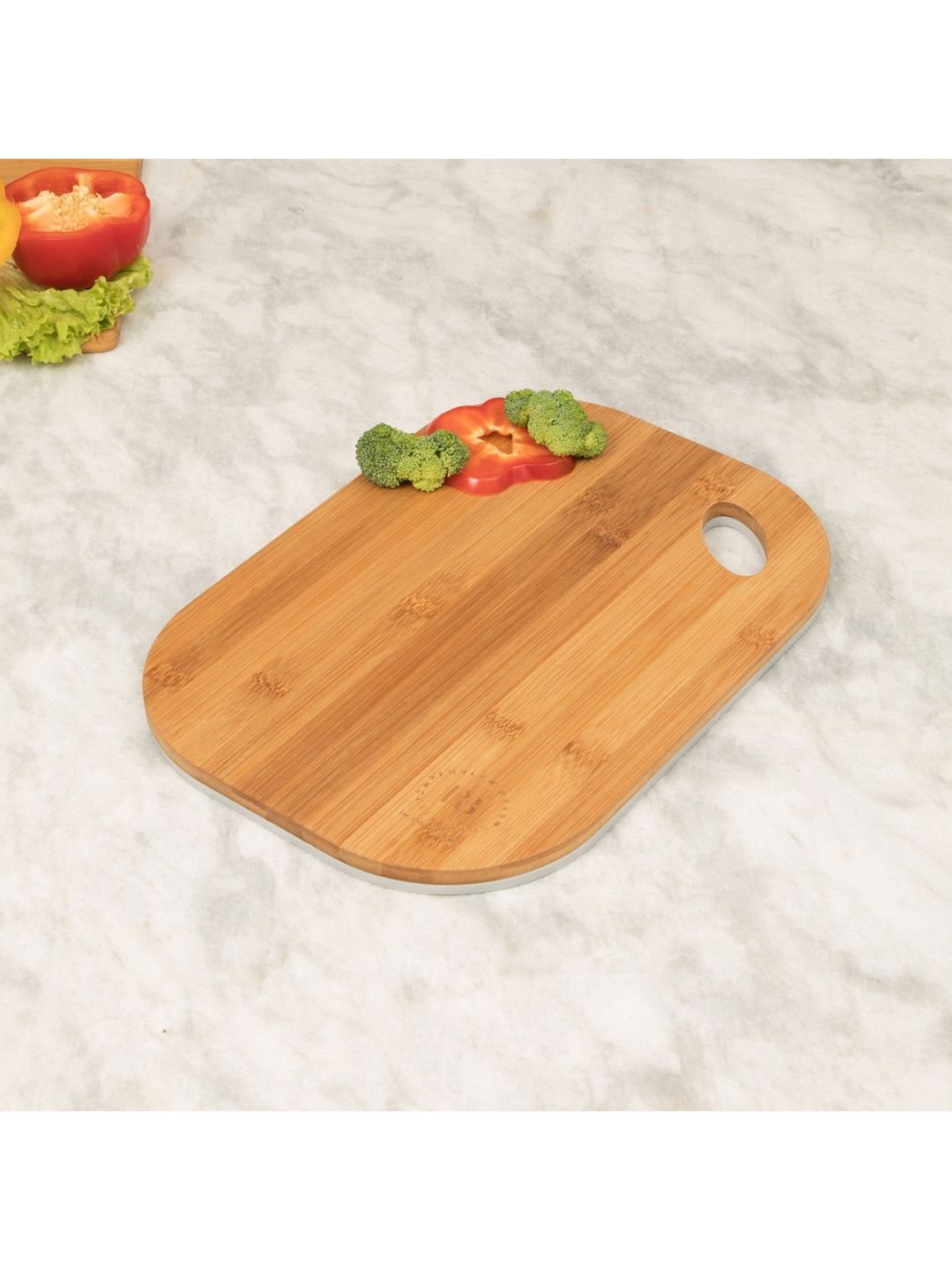 Home Centre Truffles Edulis Brown Solid Bamboo Double Sided Cutting Board Price in India
