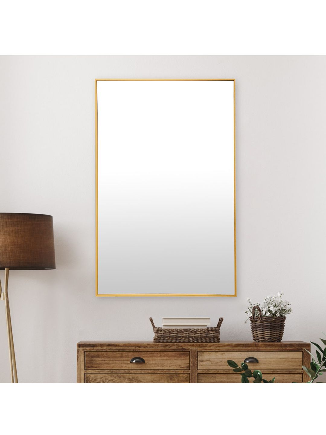 Home Centre Gold-Toned Solid Glass  Mirrors Price in India