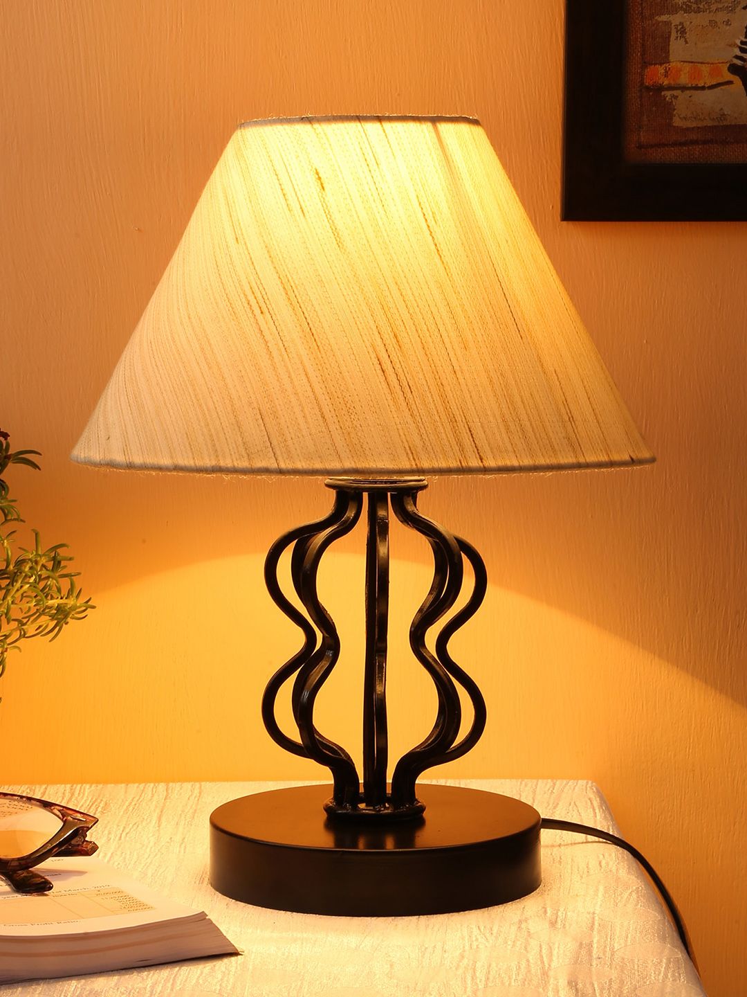 Devansh Off-white Table Lamp Price in India