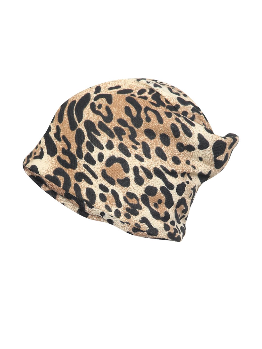 iSWEVEN Unisex Black & Yellow Animal Printed Beanie Price in India