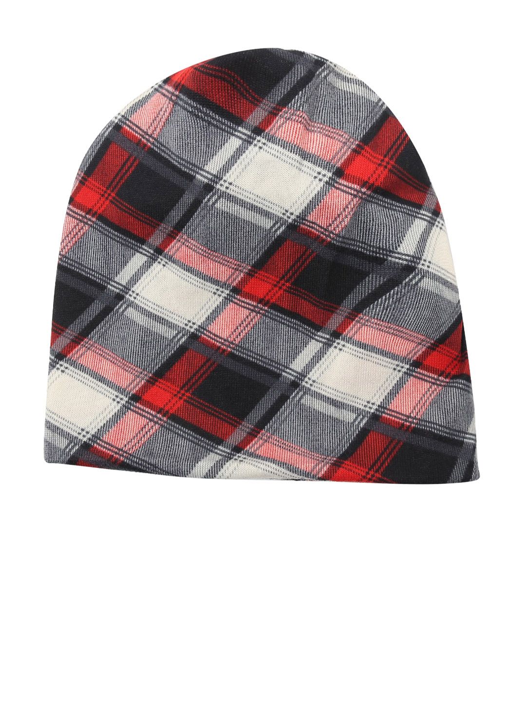 iSWEVEN Unisex White & Black Printed Beanie Price in India