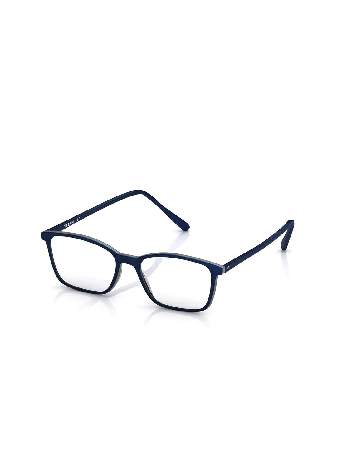 Titan Unisex Blue Full Rim Square Frames Price in India