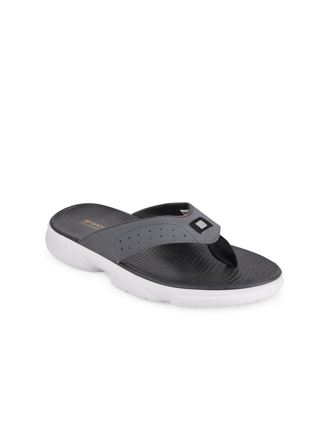 Campus Men SL-405A Grey & White Thong Flip-Flops