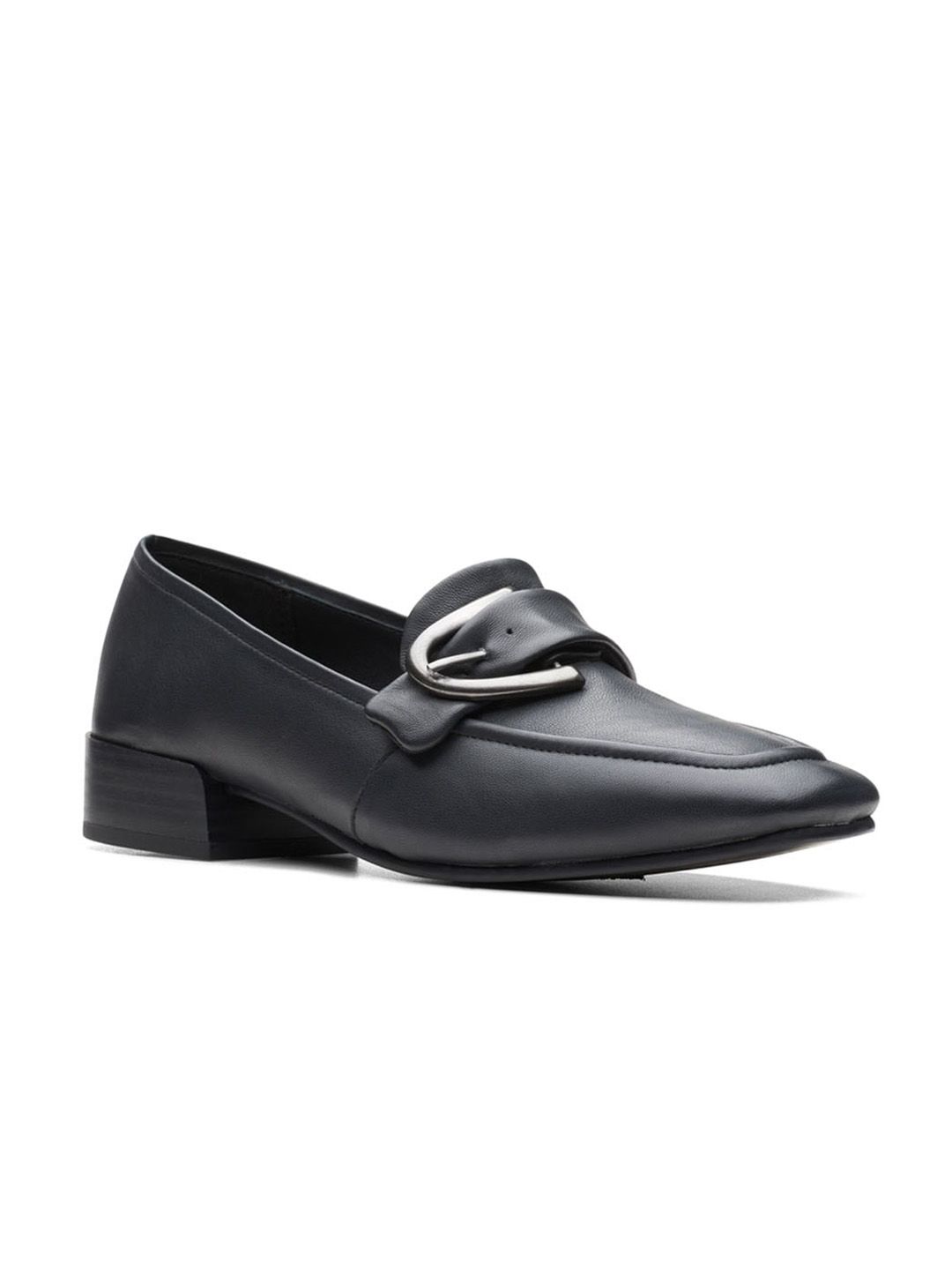 Clarks Women Black Colourblocked Leather Driving Shoes Price in India