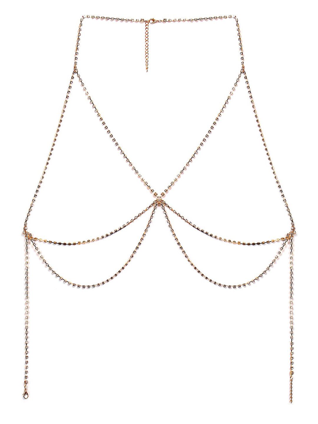 FemNmas Gold-Toned Gold-Plated Body Chain Price in India