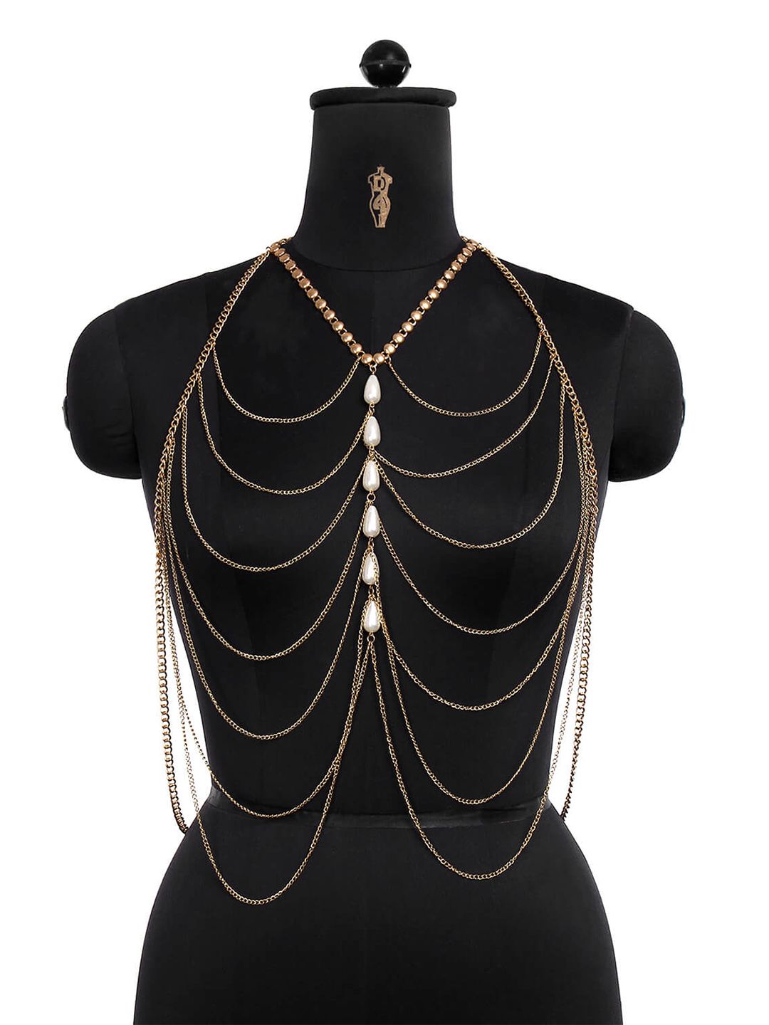 FemNmas Gold-Toned Gold-Plated Body Chain Price in India