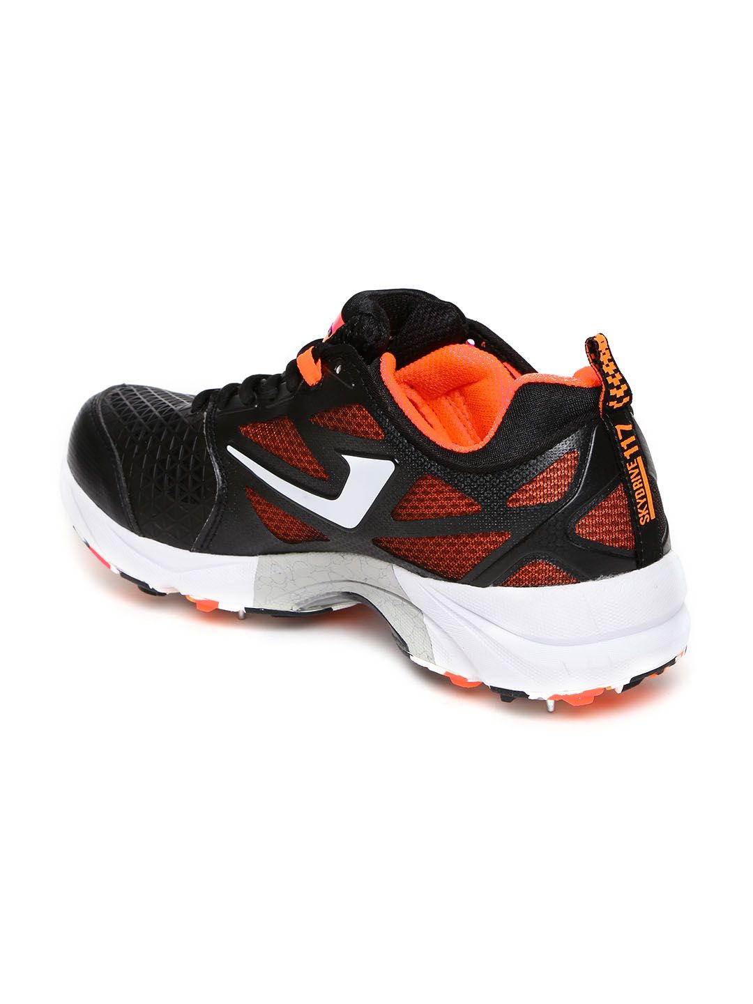 【sdj 】 Buy Jazba Men Black & Orange Skydrive 117 Cricket Shoes - Sports