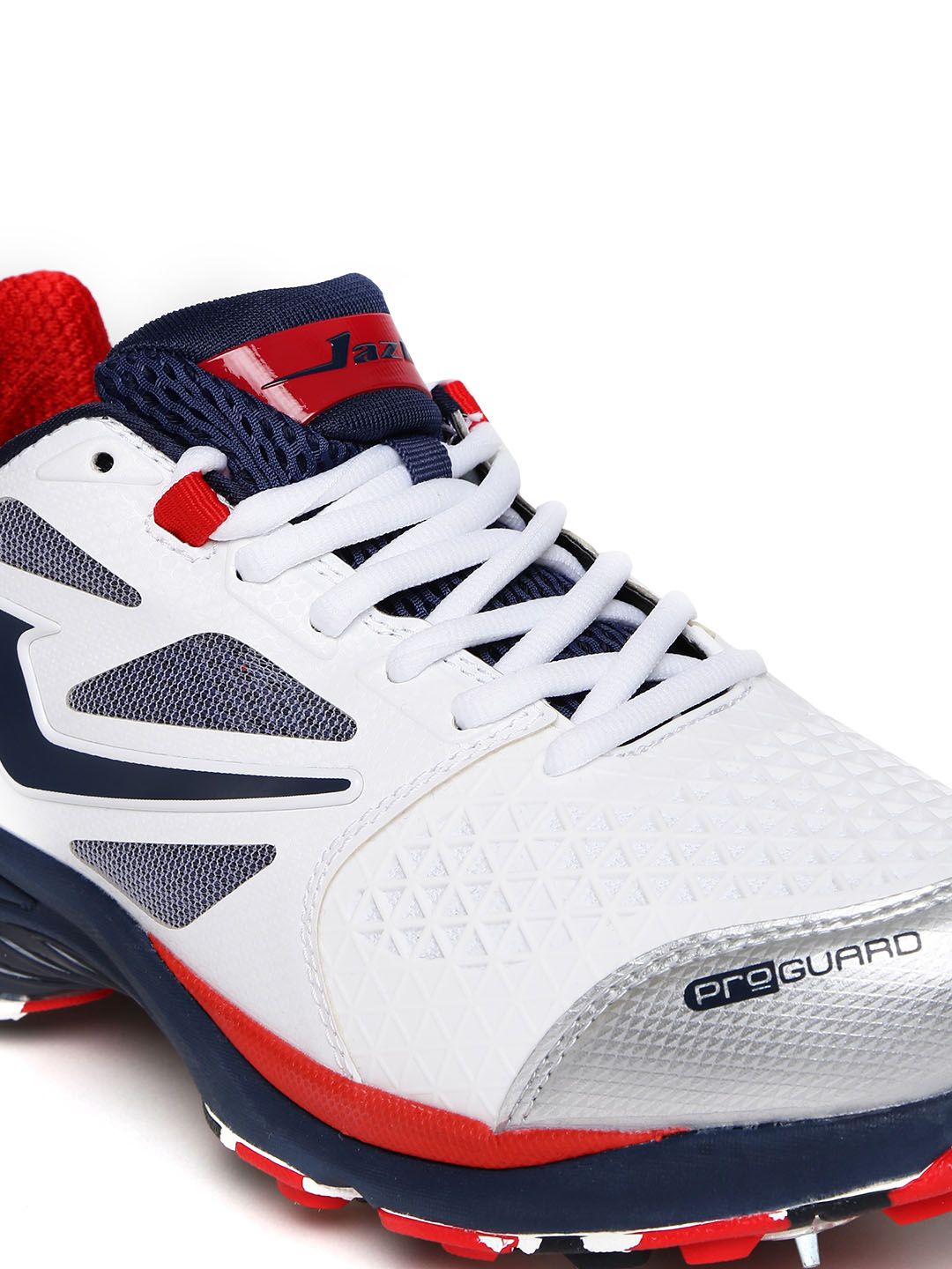 Buy Jazba Men White & Navy Skydrive 117 Cricket Shoes - Sports