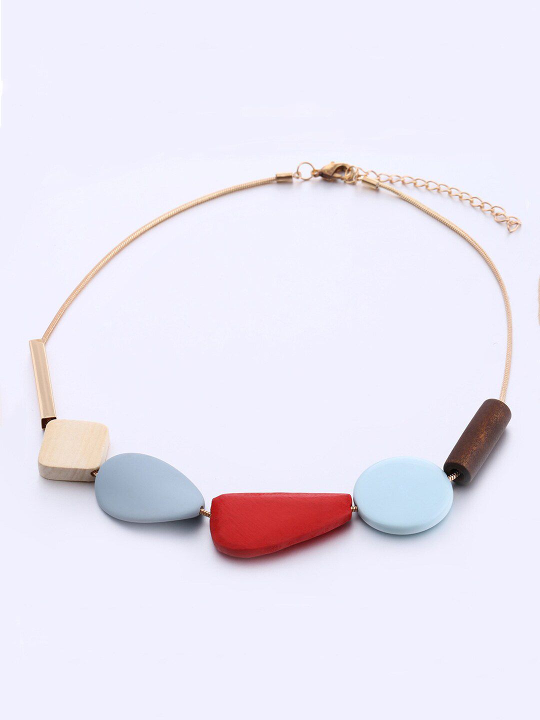 Unwind by Yellow Chimes Red & Blue Bold Charmed Necklace Price in India