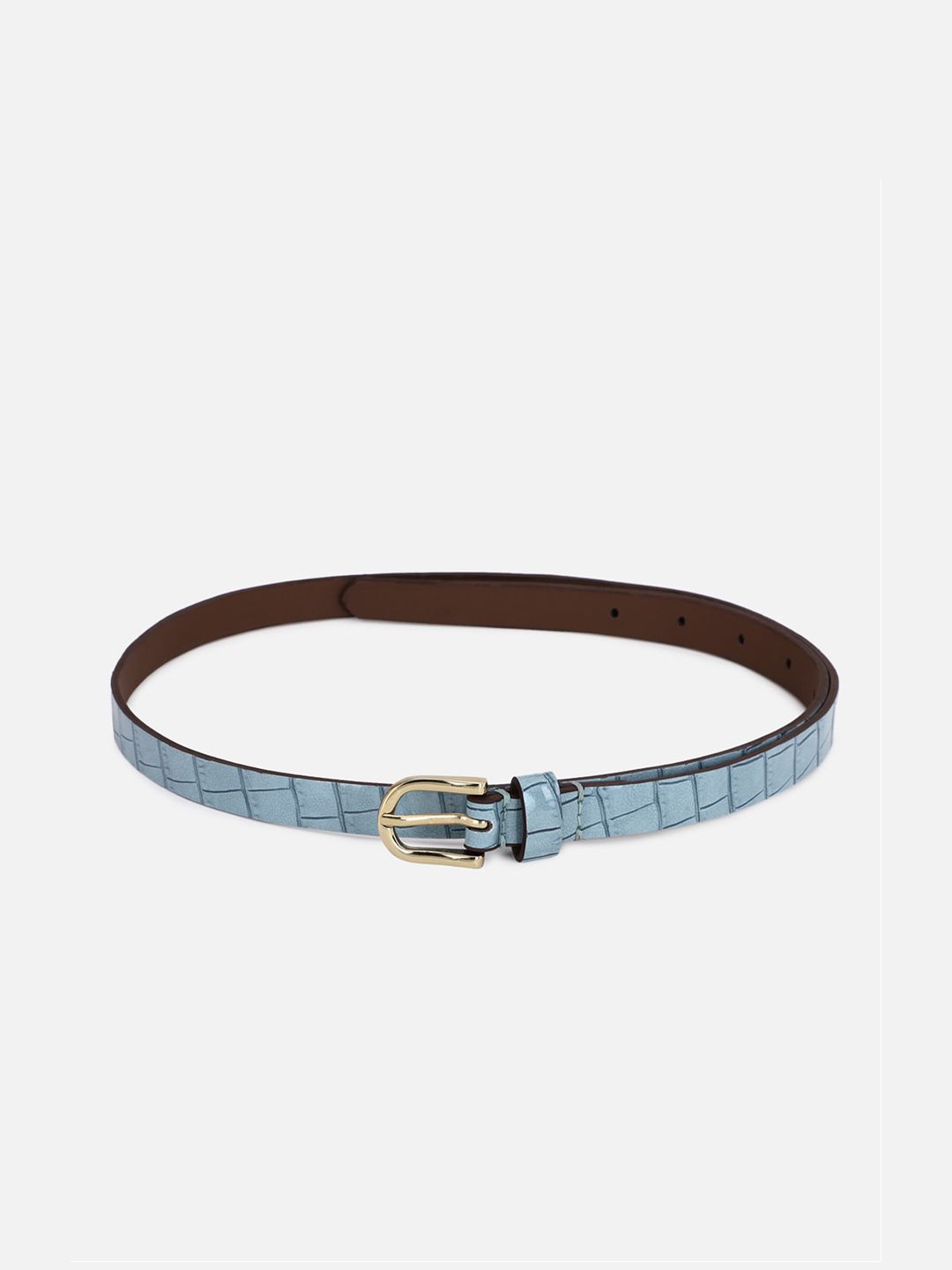 FOREVER 21 Women Blue Tang Closure Textured  Belts Price in India