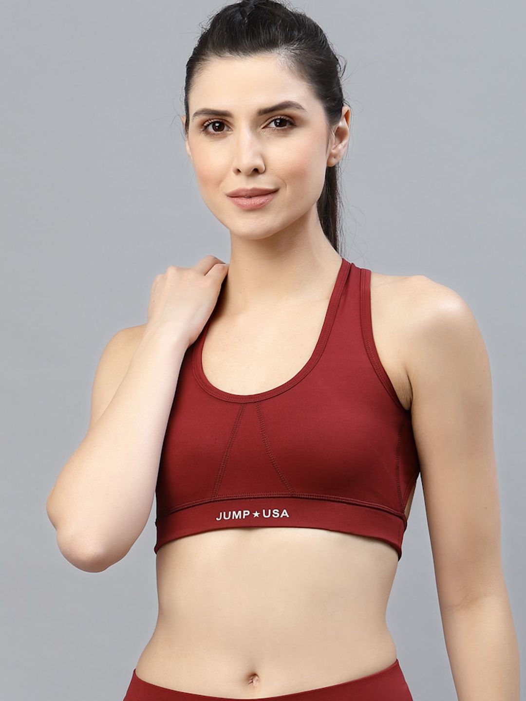 JUMP USA Maroon Workout Bra Price in India