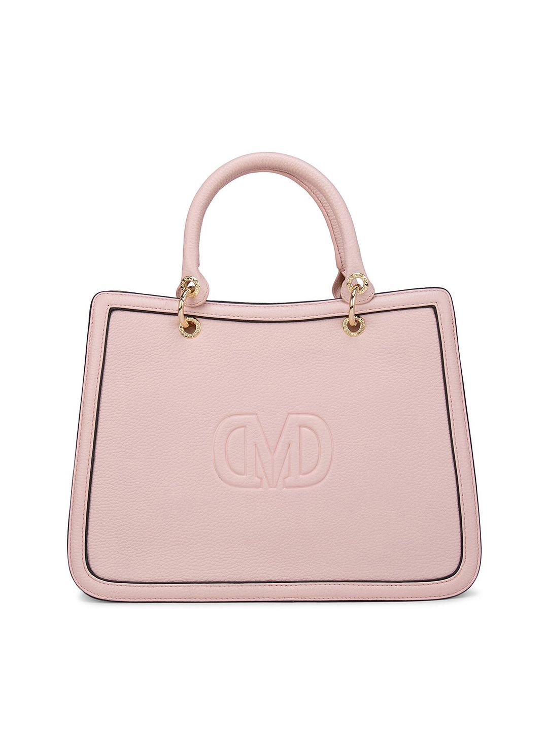 Da Milano Pink Leather Structured Shoulder Bag Price in India