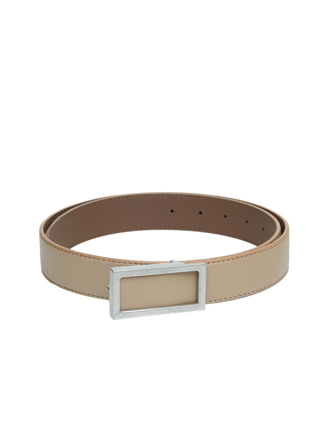 Calvadoss Women Beige Textured PU Belt Price in India