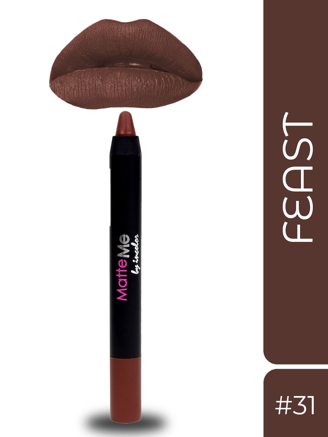 INCOLOR Matte Me Long-Lasting Crayon Lipstick 2.3 g - Dark Brown 31