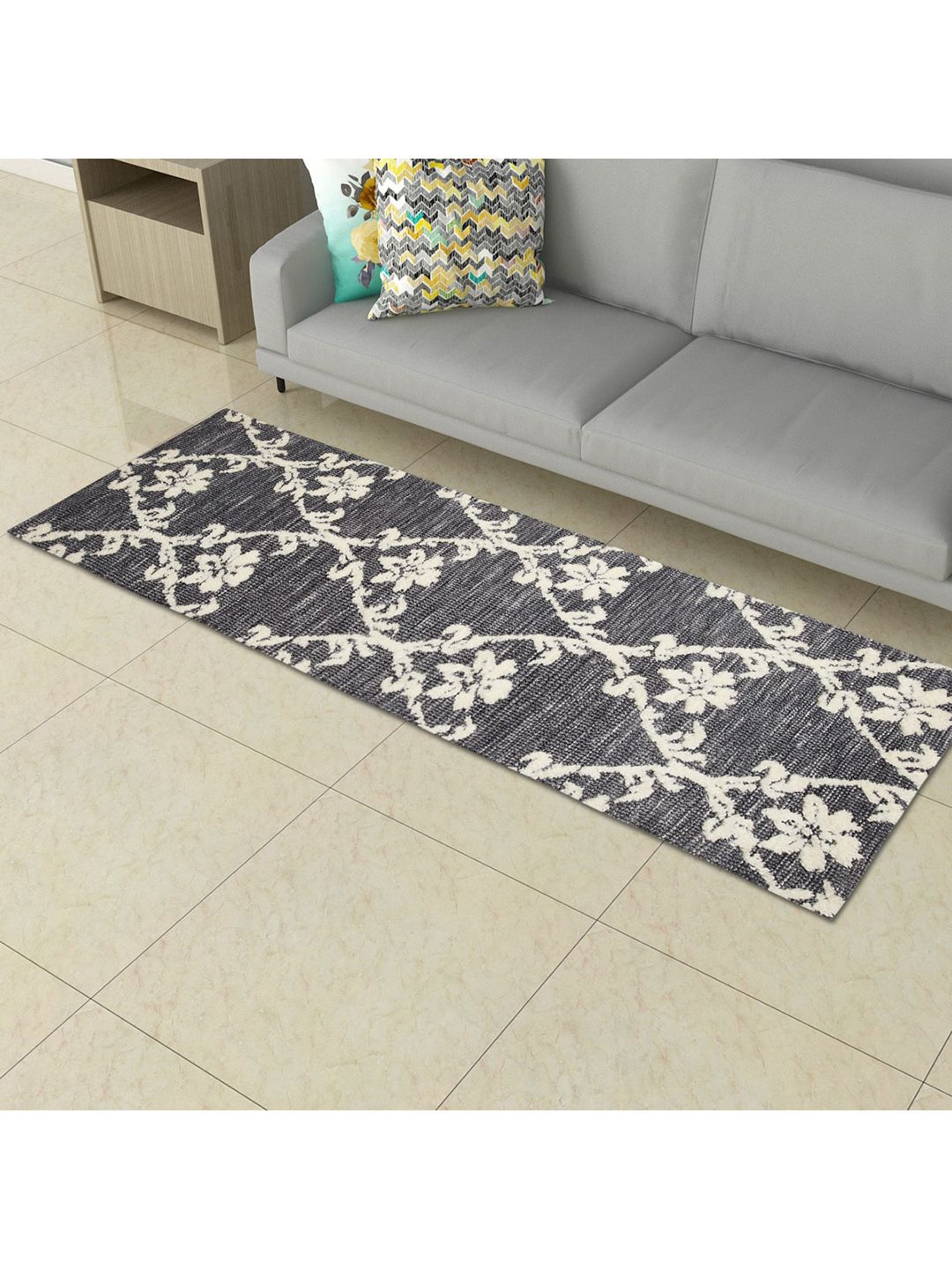 Home Centre Grey Woven Bed Side Runners Price in India