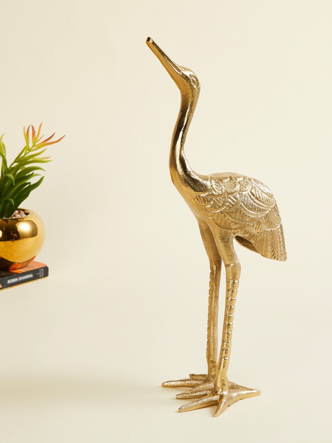 Home Centre Gold Toned Textured Metal Showpieces Price in India