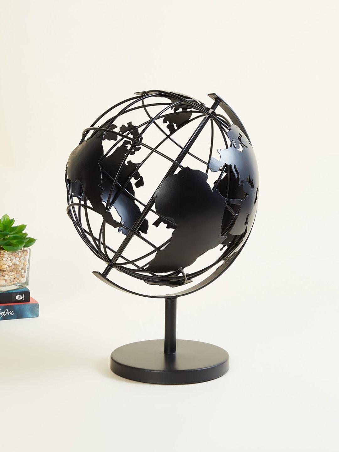 Home Centre Black Textured Globe With Stand Price in India