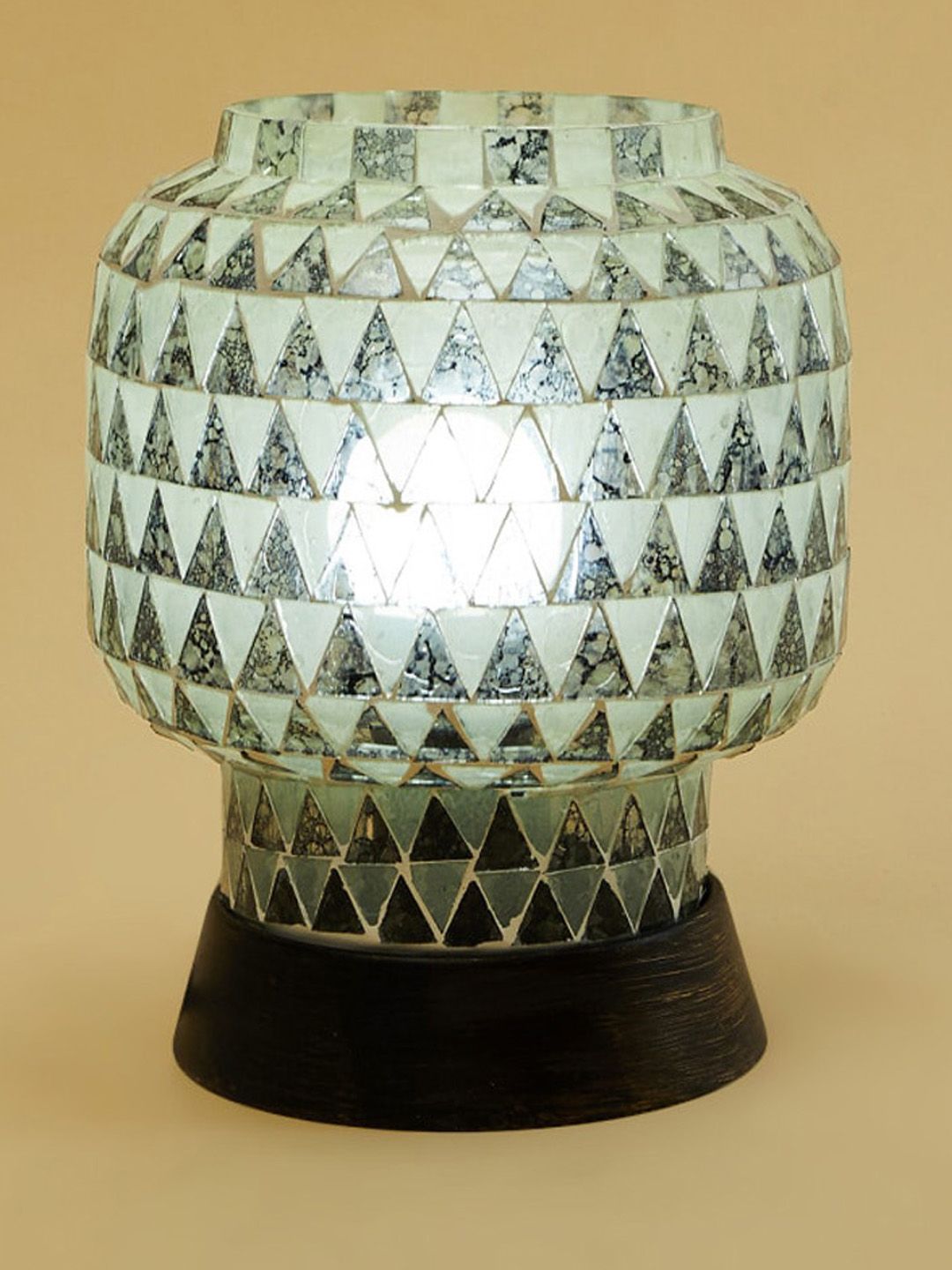 Home Centre Green Burficut Mosaic Table Lamp Price in India